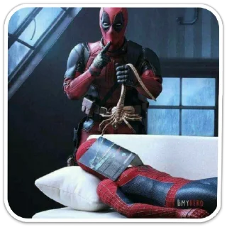 Sticker анти детпул и анти росомаха - 11