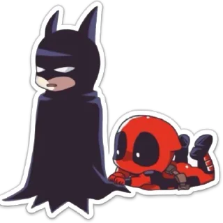 Sticker анти детпул и анти росомаха - 8