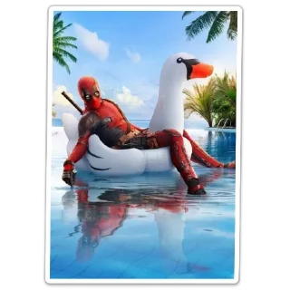 Sticker анти детпул и анти росомаха - 9