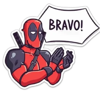 Sticker анти детпул и анти росомаха - 1