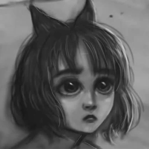 sketch girl human face