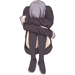 Sticker Тяжёлые будни Рикки @Nyasticks - 0