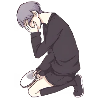 Sticker Тяжёлые будни Рикки @Nyasticks - 11