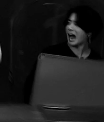 human face black and white person