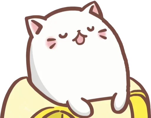 Bananya cat - clipart