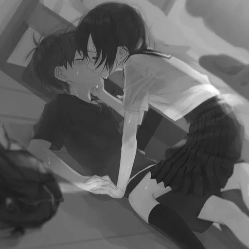 мультфильм девочка черно-белый