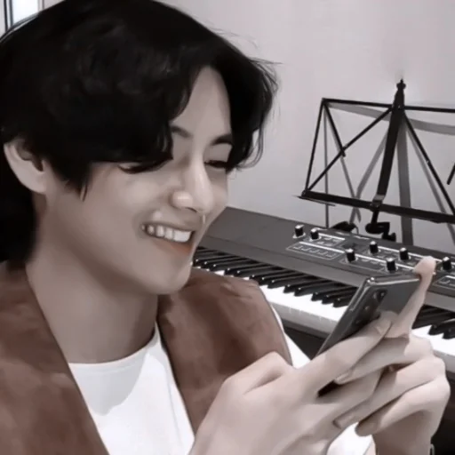 person piano human face