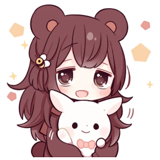 Стикер Медвеция-тян @tg_sticks - 4