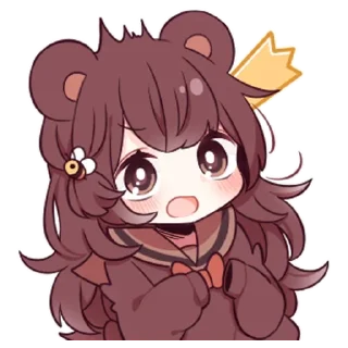 Стикер Медвеция-тян @tg_sticks - 2