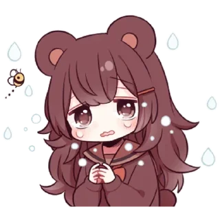 Стикер Медвеция-тян @tg_sticks - 1