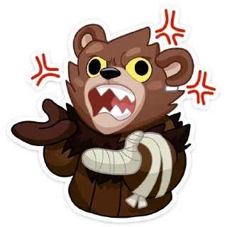 Стикер Медвежутка - @Stickers_vk - 3
