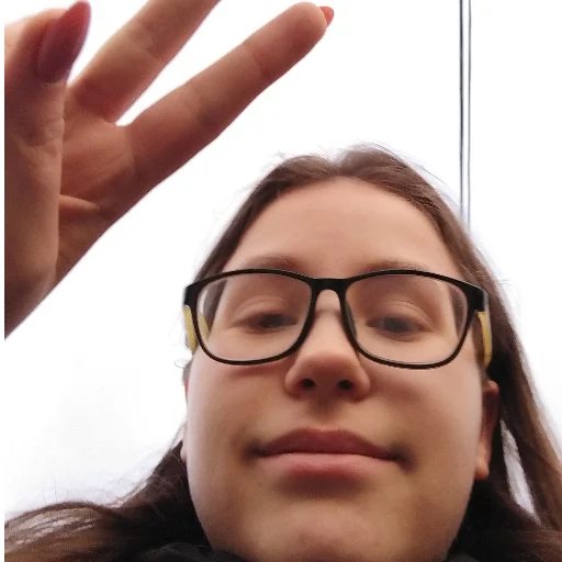 person human face glasses