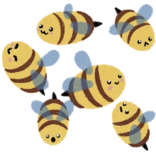 Sticker Пчелки от @shiZiK_art - 6