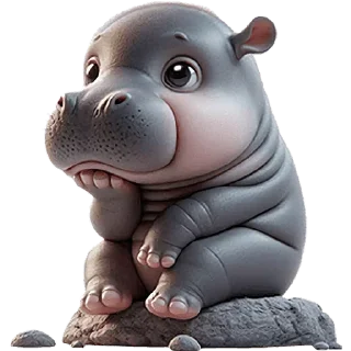 Sticker Бегемот @sbornikstickers - 10