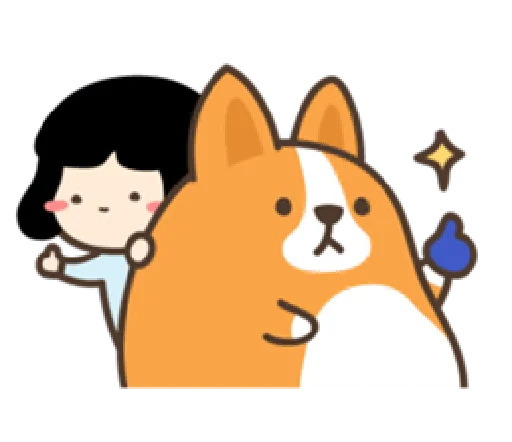 Стикер belly corgi | @cutestickers4you - 2