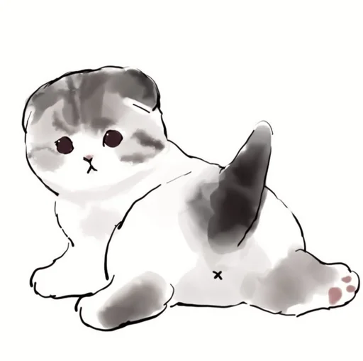 эскиз кошка клипарт