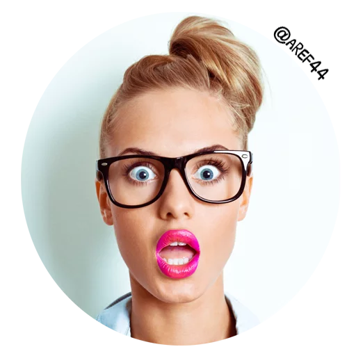 glasses human face lipstick