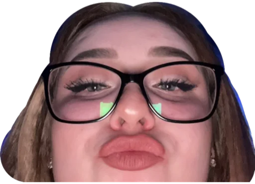 человеческое лицо очки губа