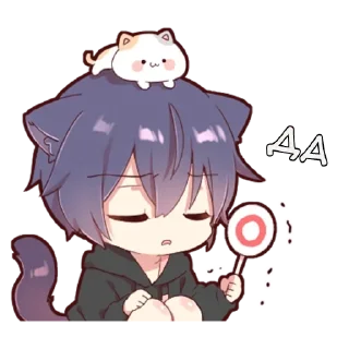 Стикер Черный кот - @tg_sticks - 3