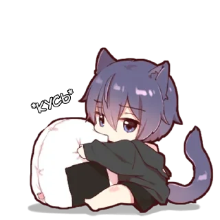 Стикер Черный кот - @tg_sticks - 10