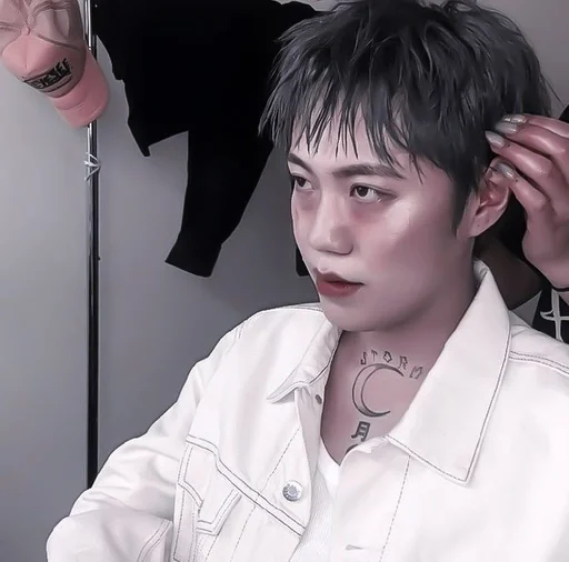 person human face clothing