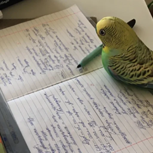 animal bird handwriting