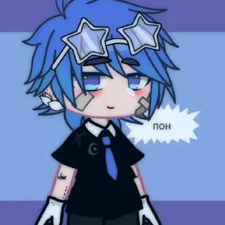 Sticker Голубой и Розовый апельсин - 2