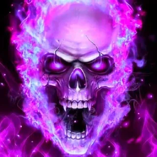 Стикер синий череп by @bestavashablon - 4