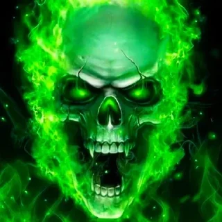 Стикер синий череп by @bestavashablon - 1