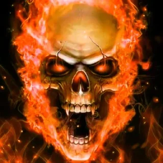 Стикер синий череп by @bestavashablon - 0