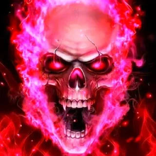 Стикер синий череп by @bestavashablon - 2