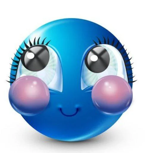 blue emoji - 