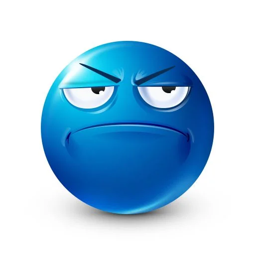 cartoon electric blue emoticon