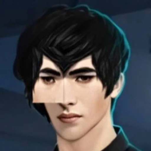 человеческое лицо мультфильм крылья