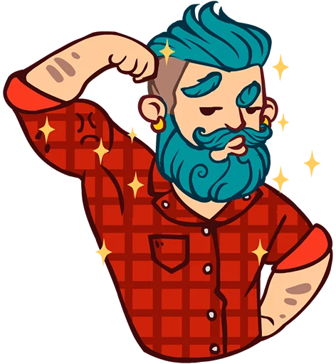 Sticker borodist - 1