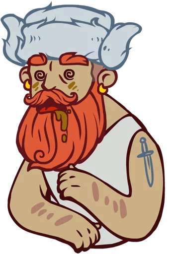 Sticker borodist - 1