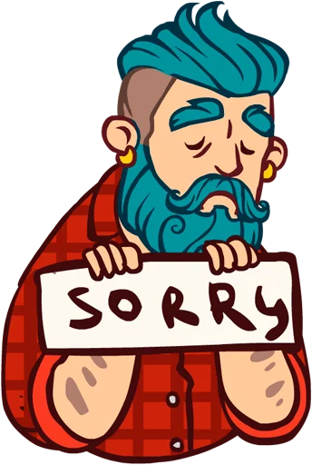 Sticker borodist - 1