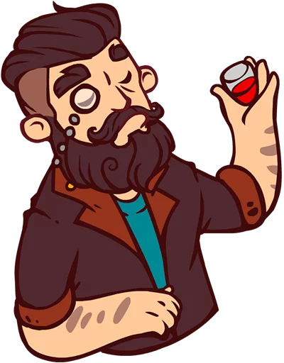 Sticker borodist - 1