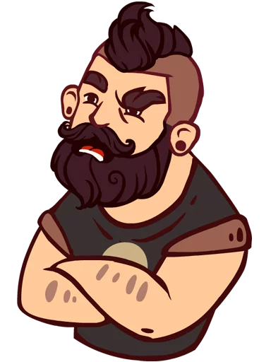 Sticker borodist - 1