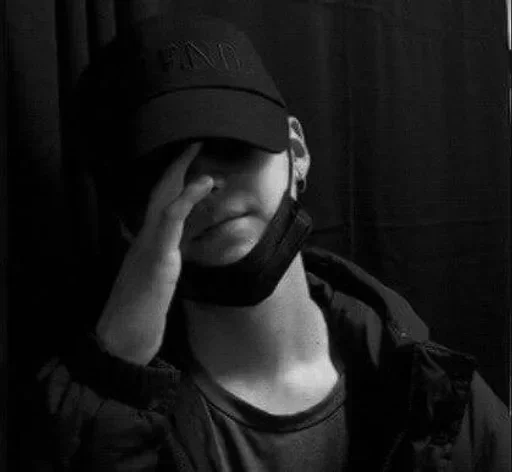 person black and white human face