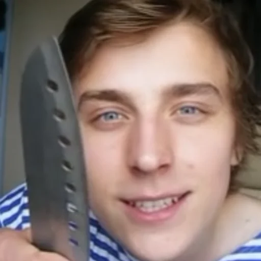 person human face knife