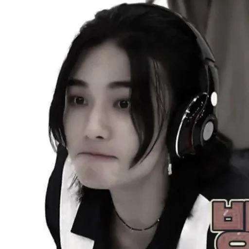 headphones human face person