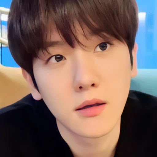 𝐵𝑦𝑢𝑛 𝐵𝑎𝑒𝑘ℎ𝑦𝑢𝑛:; 🥨 by @kpopstickerssss - person