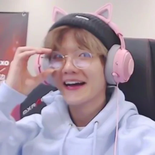 person headphones human face