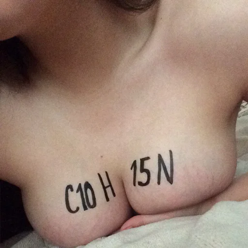 handwriting skin closeup