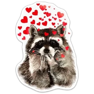 Sticker Енот - 7