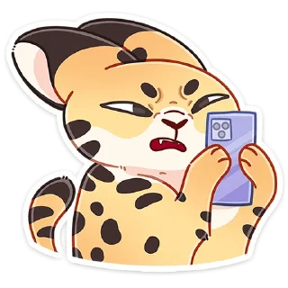 Стикер Сервальчик Тортик - @TgSticker - 1