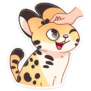 Стикер Сервальчик Тортик - @TgSticker - 6