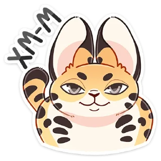 Стикер Сервальчик Тортик - @TgSticker - 2