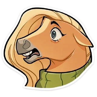Sticker Лошадка Карамелька :: @stickroom - 1